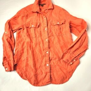Tommy Bahama Women's Size XS Linen Coral Blouse